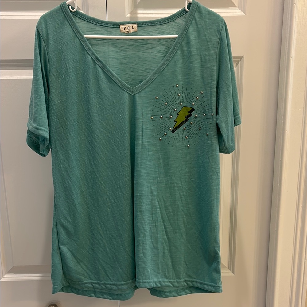 POL NWOT turquoise/minty Green Relaxed Short Sleeve Tee